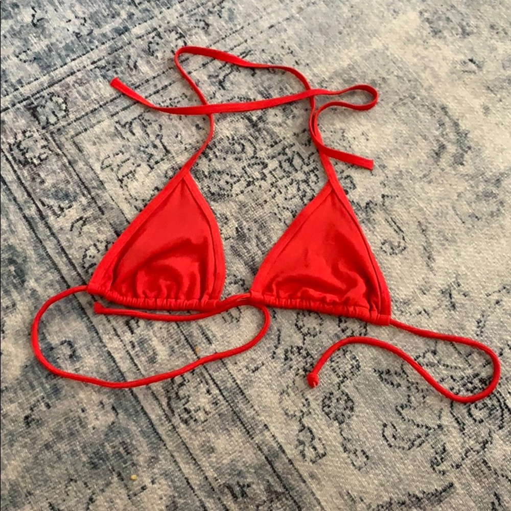 Victoria’s Secret red string bikini top